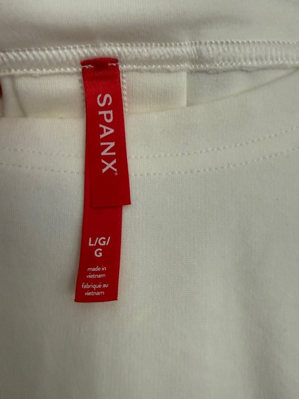 SPANX Off-White Short Sleeve Crewneck Tee - Picture 2 of 4